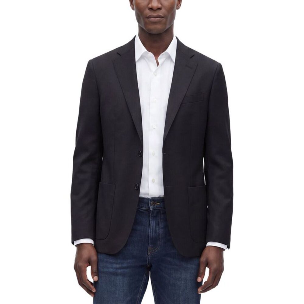 Corneliani Mens  Cc Collection Virgin Wool Slim Fit Semi-Lined Blazer, Grey